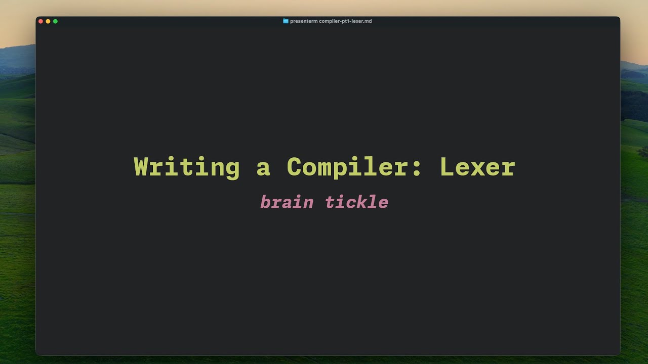 Writing a Compiler: Lexer
