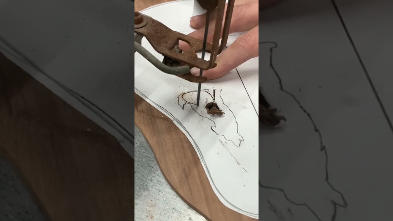Cutting custom ukulele sound holes