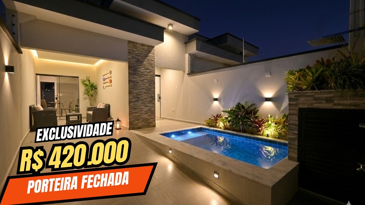 PRATICIDADE NO LITORAL: Casa Moderna com Piscina e toda mobiliada