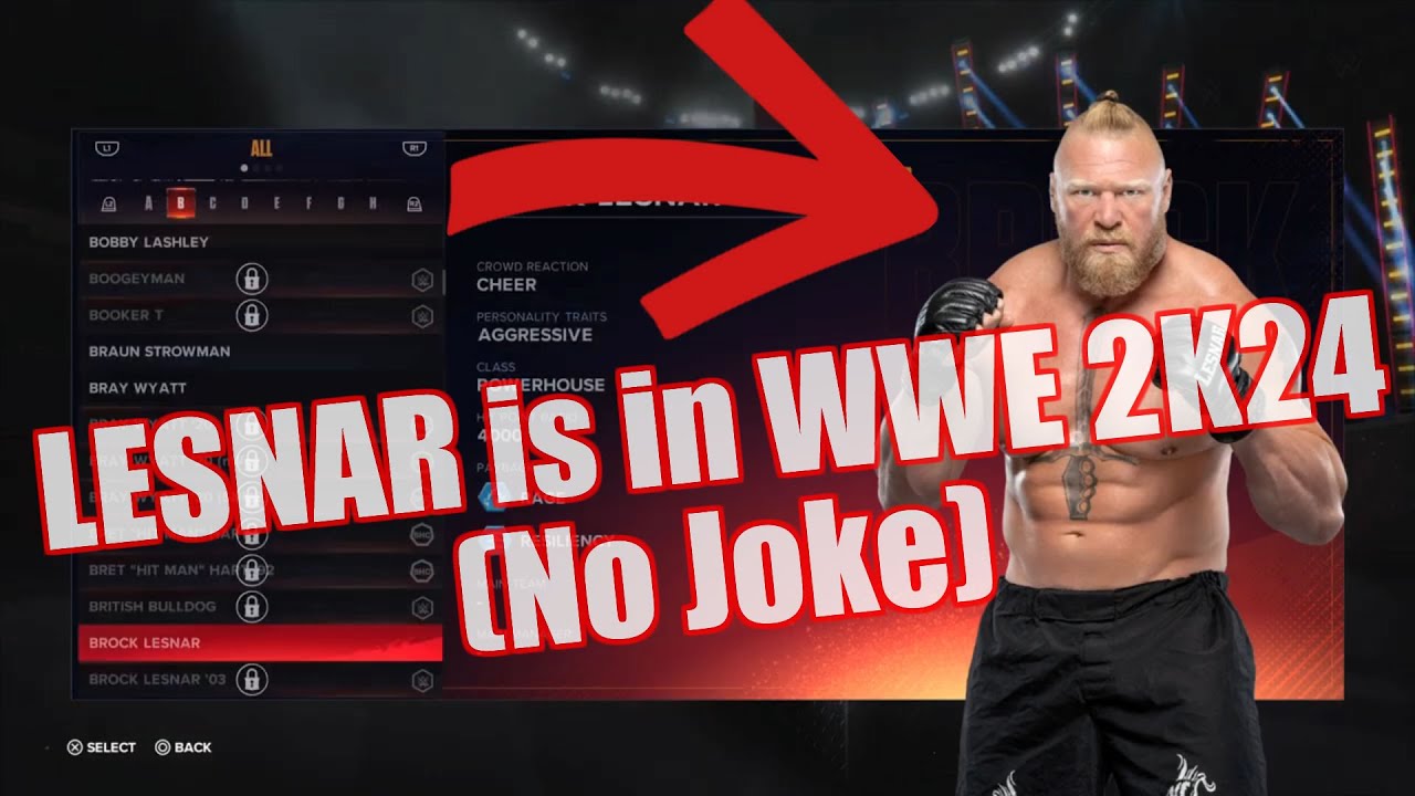 How to get brock lesnar in WWE 2K24 (No Mod, No CAS)