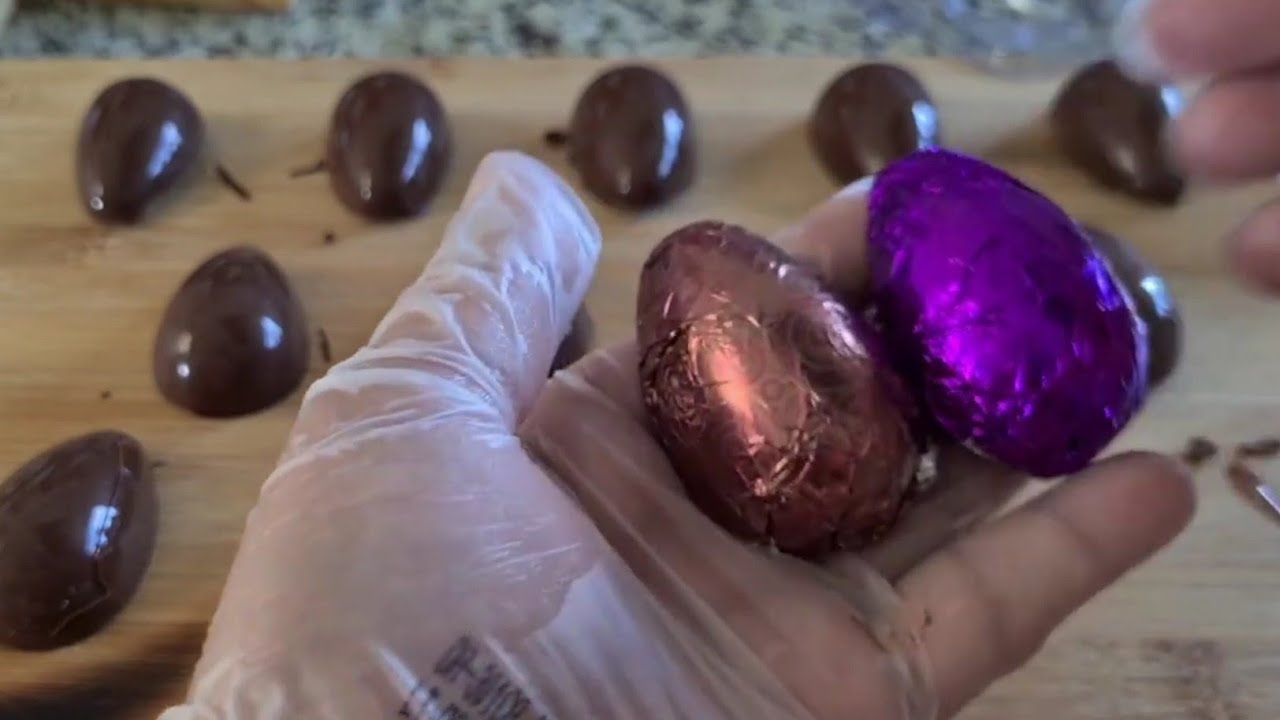 Minis ovos de Páscoa recheado sem temperagem.