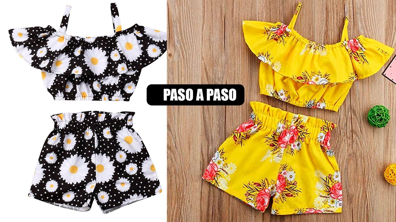Espectacular conjunto para niña short y blusa