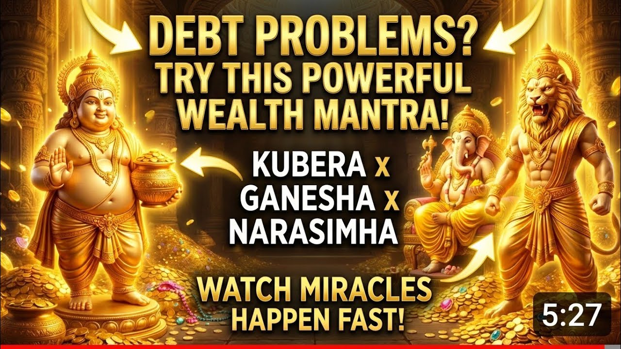 Debt Problems? 🙏 Kubera × Ganesha × Narasimha Wealth Mantra 💰