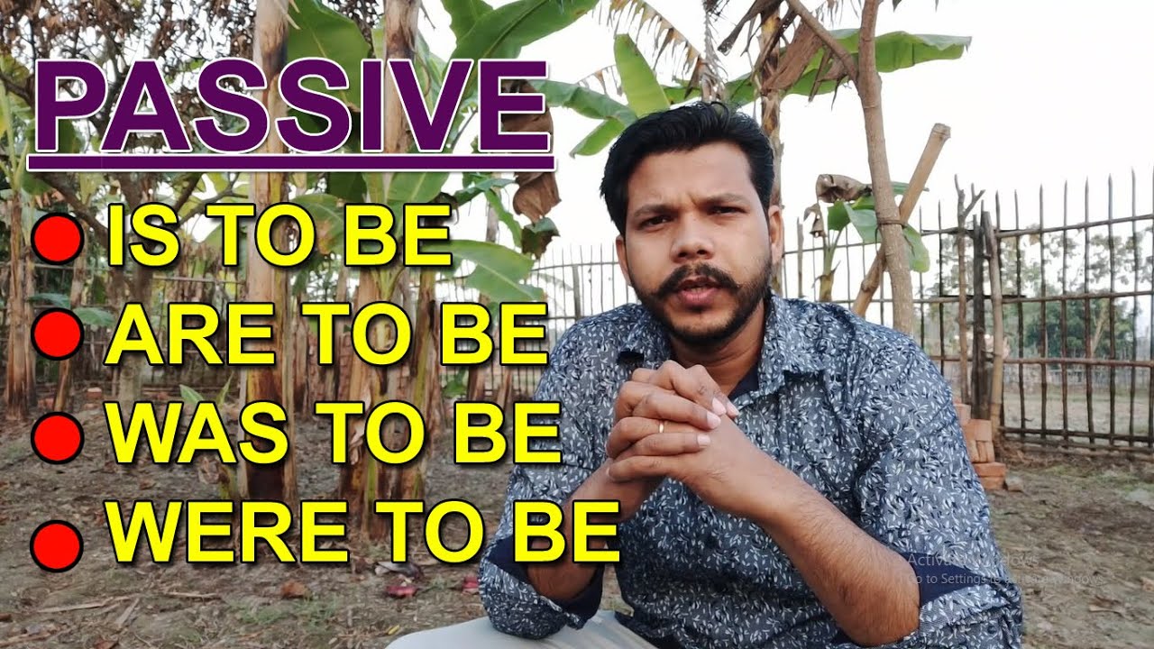 IS TO BE || ARE TO BE || WAS TO BE || WERE TO BE