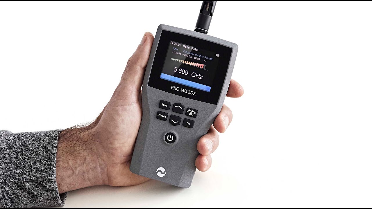 PRO-W12DX Pocket Wideband Digital RF Detector 0 to 12 GHz with Memory Log