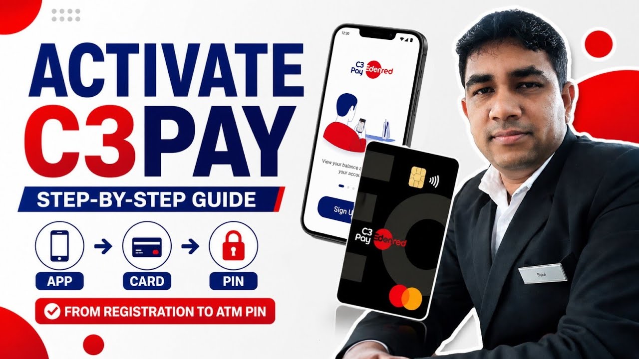 How to Activate C3Pay Card UAE | C3Pay Registration & ATM PIN Set Kaise Kare