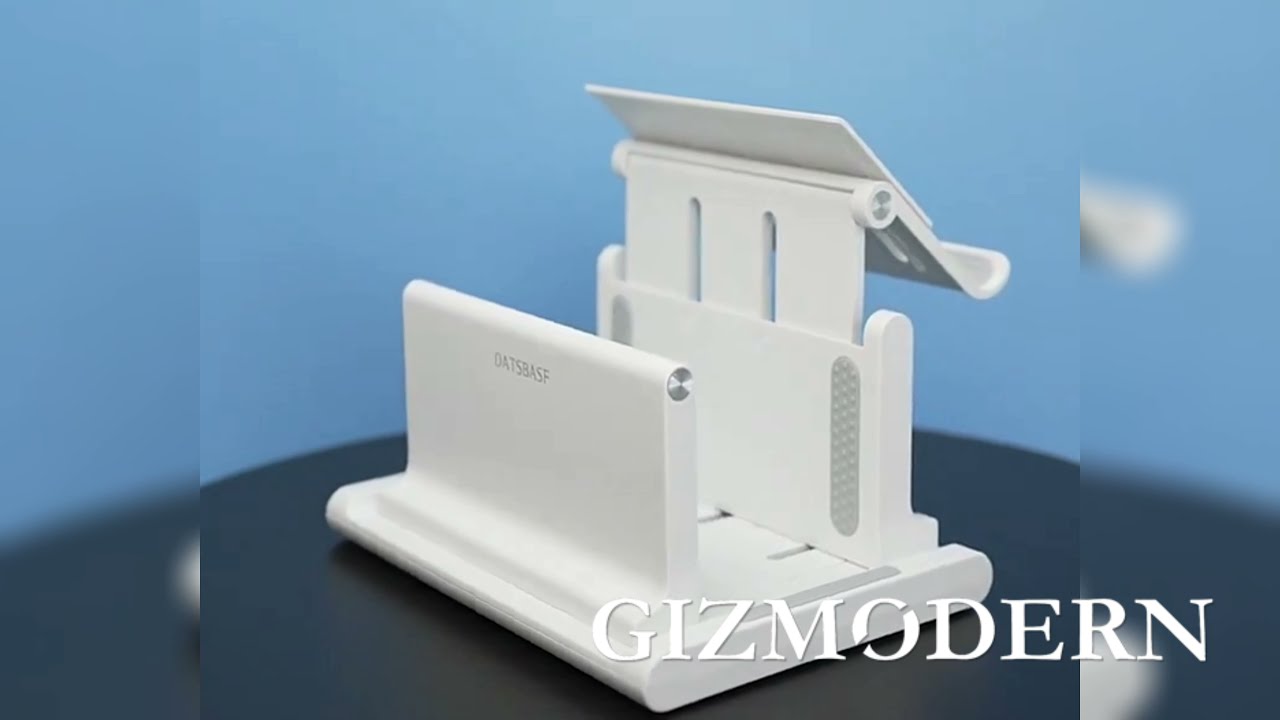 Vertical Laptop Stand, with Extra Phone/Tablet Holder,  for Home & Office