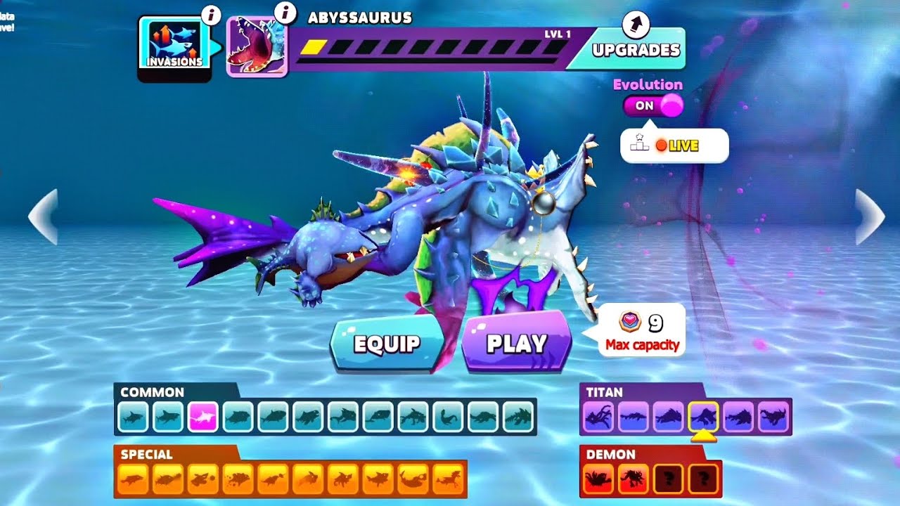 Hungry Shark Evolution New Parasite Shark - All Sharks Unlocked & Max Gameplay 