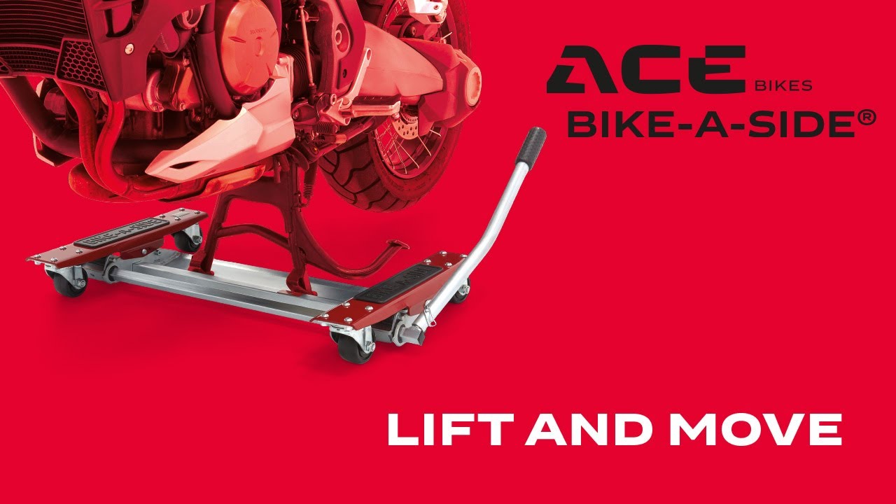 Ohne gro&szlig;e M&uuml;he rangieren? Acebikes Bike-A-Side Rangierhilfe Motorcycle Dolly Le d&eacute;place moto