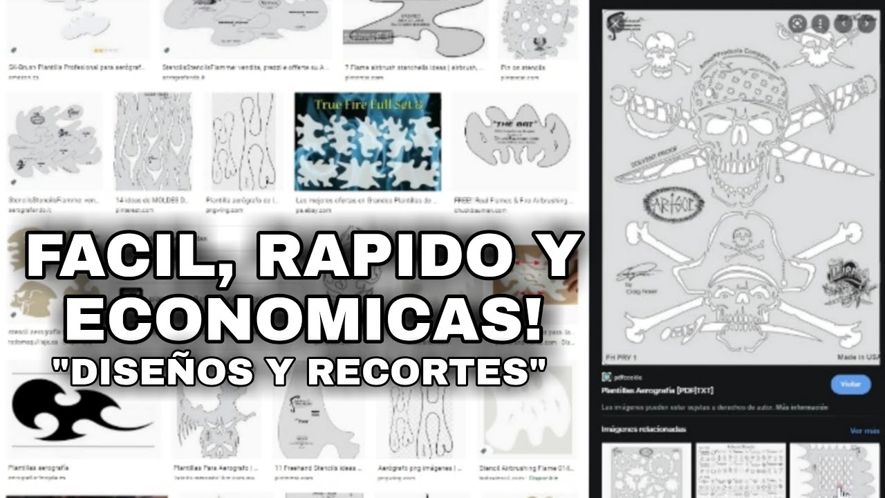 COMO HACER PLANTILLAS PARA AEROGRAFIA PART-1