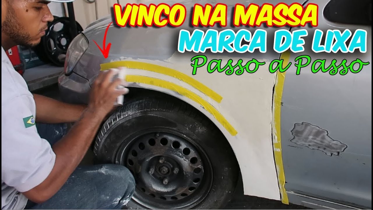 PINTURA AUTOMOTIVA LIXANDO MASSA POLIÉSTER  - VINCO PERFEITO!