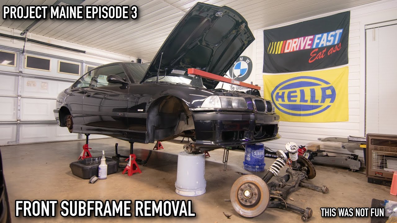 Front Subframe Removal for Oil Pump Nut Job - E36 M3 Drift Car Project 