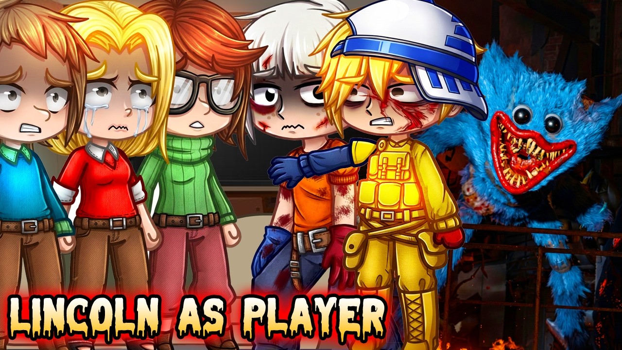 The Loud House react to Lincoln as Player | Poppy Playtime Chapter 5 | Gacha react