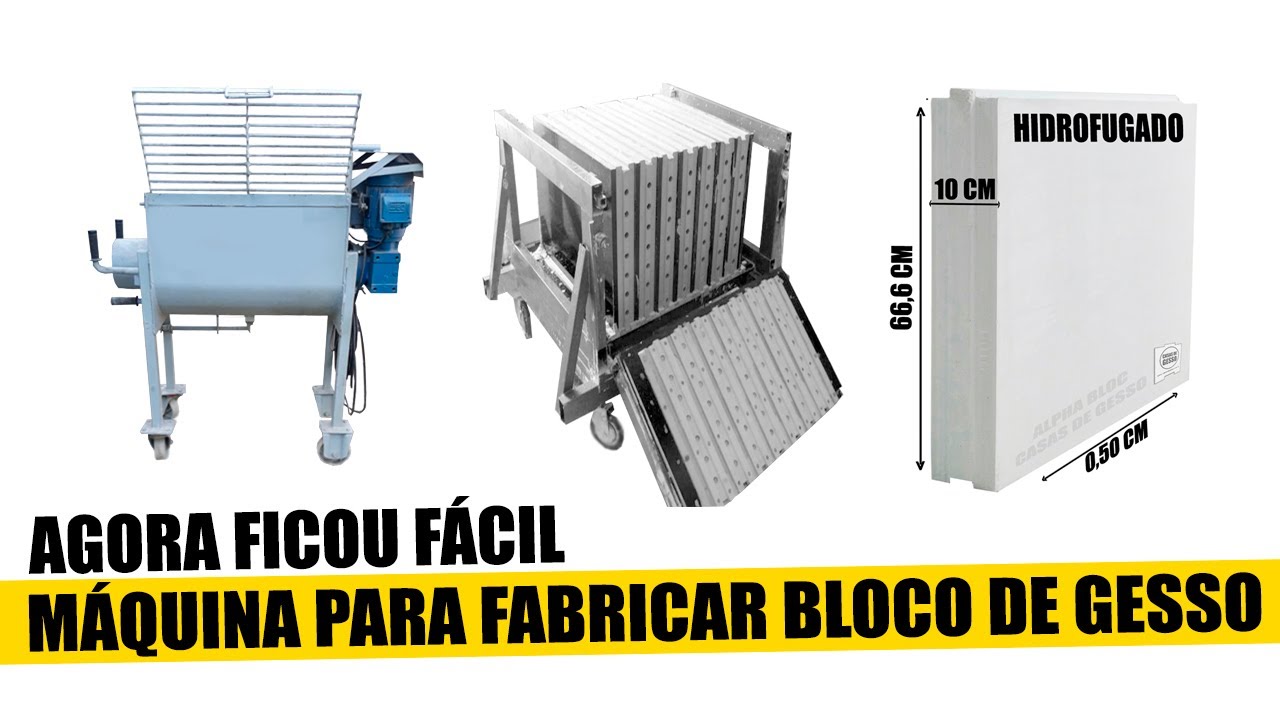M&aacute;quina para fabricar bloco de gesso casas de gesso