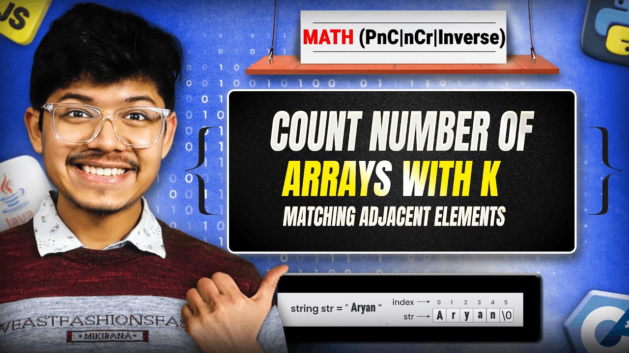 3405. Count the Number of Arrays with K Matching Adjacent Elements | Math | PnC | nCr | Mod Inverse