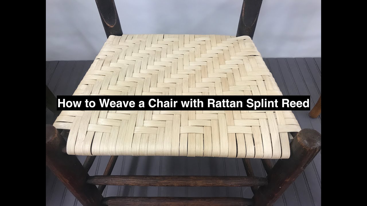 How to Weave a Chair with Rattan Splint Reed in a Herringbone Pattern