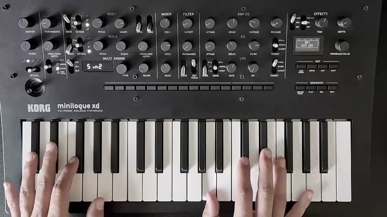 Korg Minilogue xd Demo  I  No Talking + Custom Patches