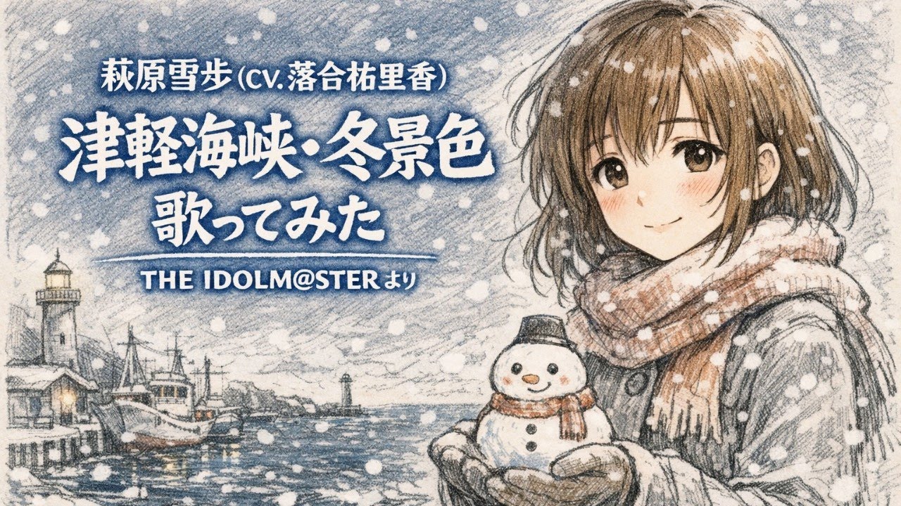 【歌ってみた】萩原雪歩 (CV.落合祐里香)「津軽海峡・冬景色」 / THE IDOLM@STER (アイマス)【アイドルマスター / キャラソン / 演歌カバー / 懐メロ / うたスキ動画】