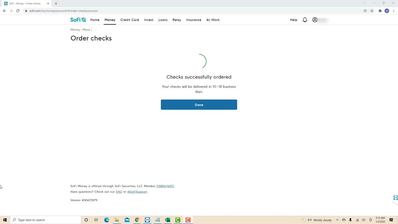 How to order checks in SoFi Money