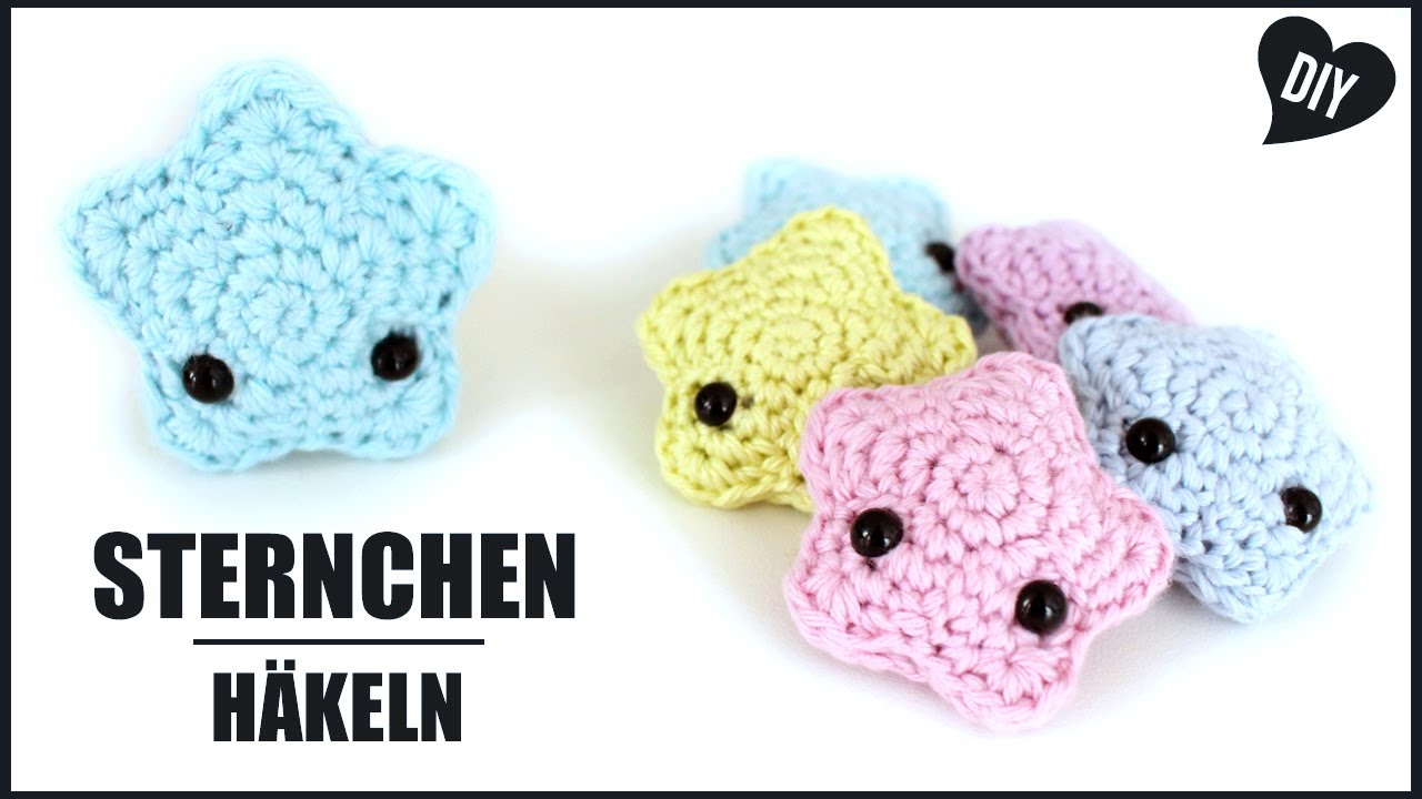 Stern häkeln | Sternchen Amigurumi Häkelanleitung - DIY by Pfirsichteufel