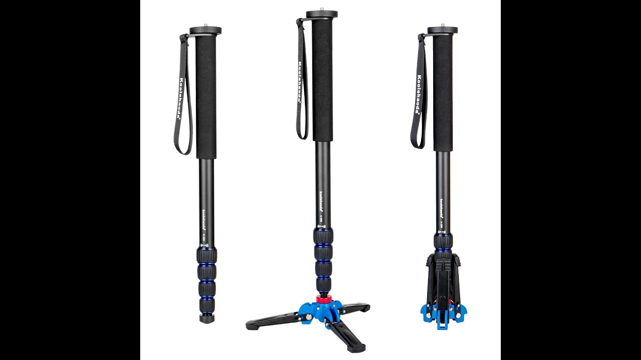 Koolehaoda Professional 65-inch Camera Aluminium Monopod with Folding Three Feet Support Stand