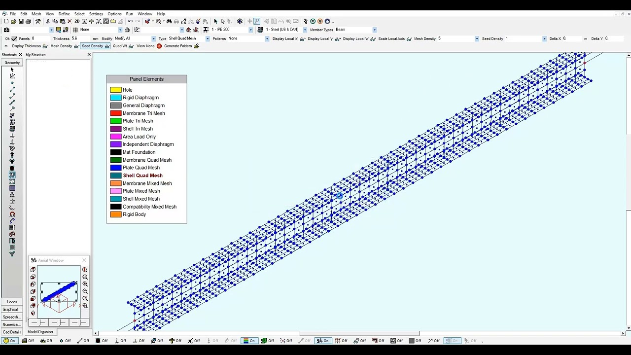 S-FRAME 2022 - Converting Members into Meshable Panels