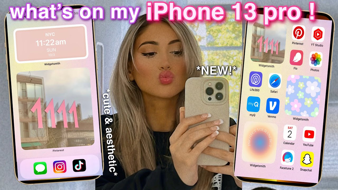 ЧТО НА МОЕМ iPhone 13 PRO *НОВОЕ!* (милые и эстетичные виджеты) | iOS15