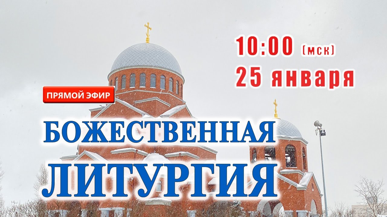 Прямая трансляция: Божественная литургия. 25 января 2026