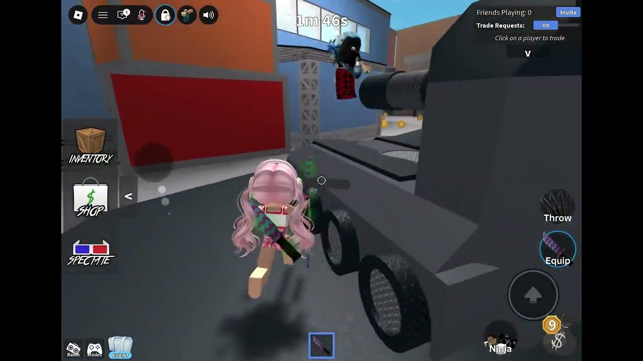 Mm2 Srry for spam jumping #roblox #mm2  #pleasesubscribe 