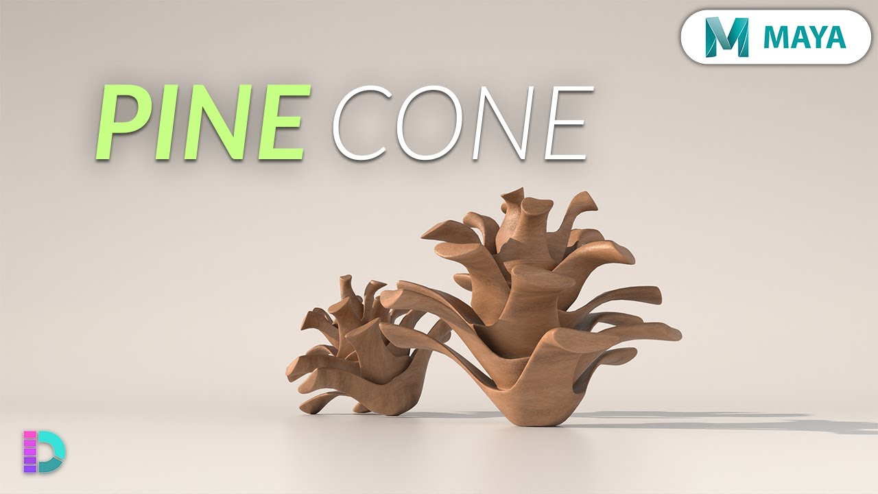 Model A Stylized Pine Cone In Maya