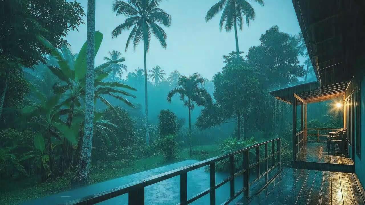 Sleep Now with Warm Rain and Soft Rumble at Cozy Cabin 🌧️