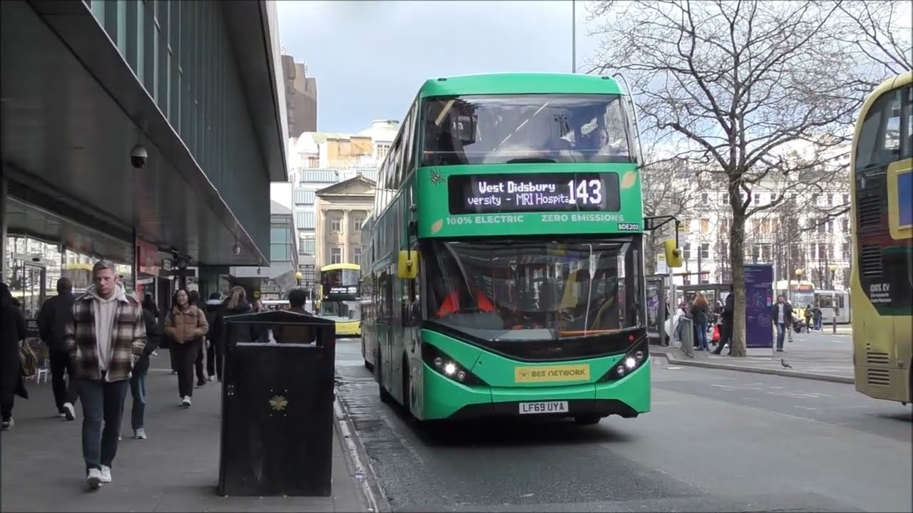 (FHD) Buses At Manchester Piccadilly Gardens 25/02/2025