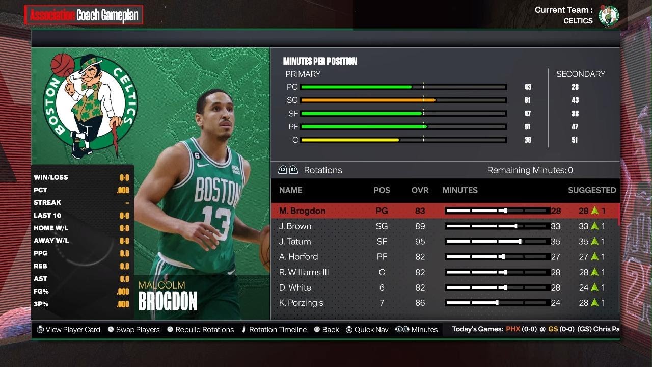 NBA 2K24 MyNBA Tutorial: How to set Rotation/Minutes/Setup