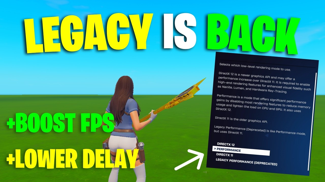 Как вернуть LEGACY режим производительности в Fortnite Глава 7 *ОГРОМНЫЙ ПРИРОСТ FPS* СКРЫТЫЙ метод