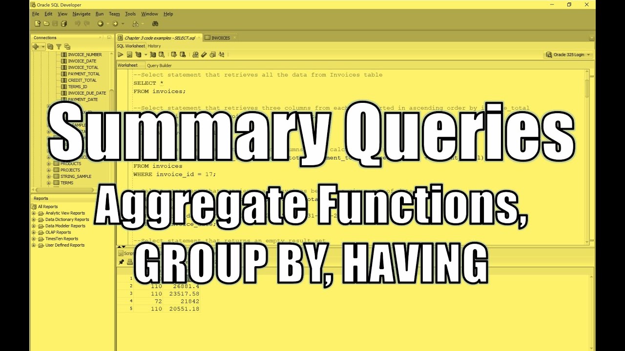 Summary Queries
