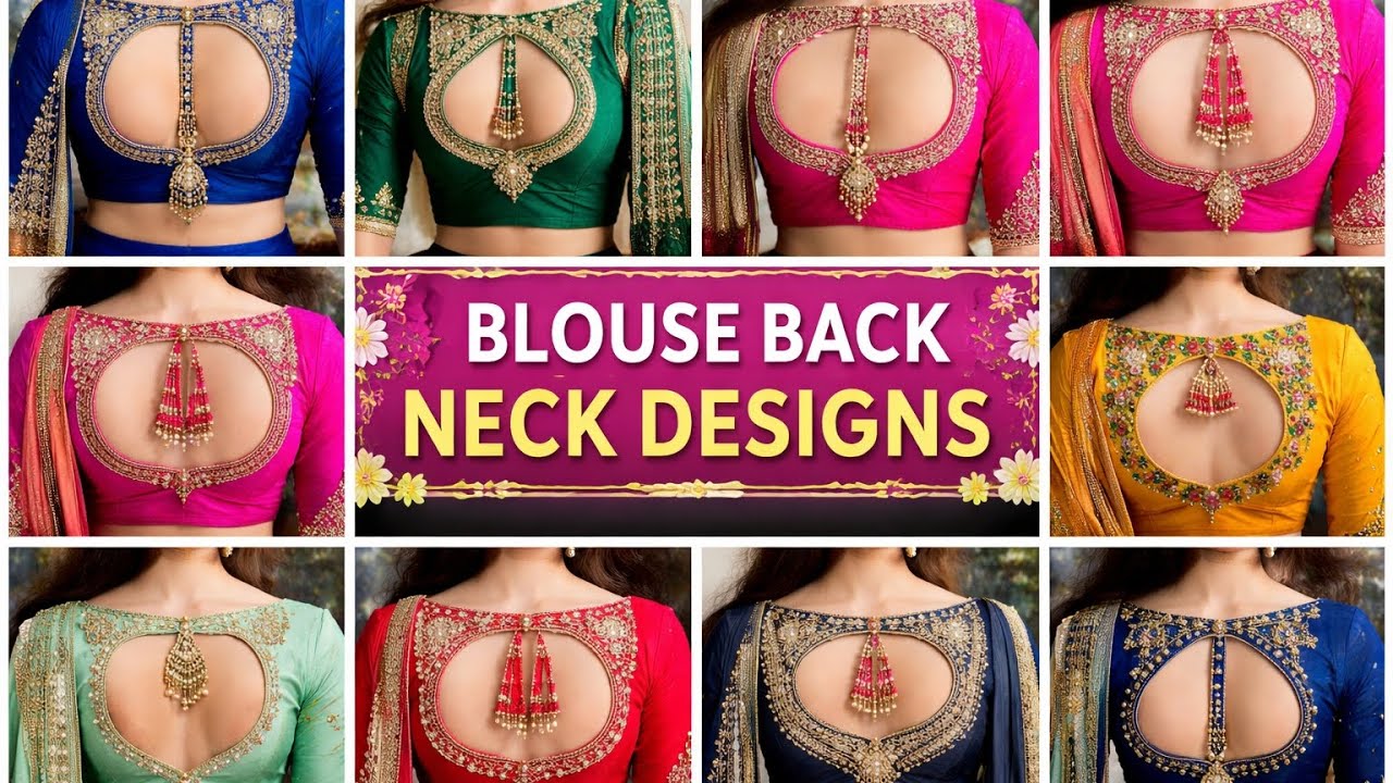 💯Be❤autiful Blouse Back Neck Design ideas||Unique Blouse Back Neck Designs for silk sarees😘||