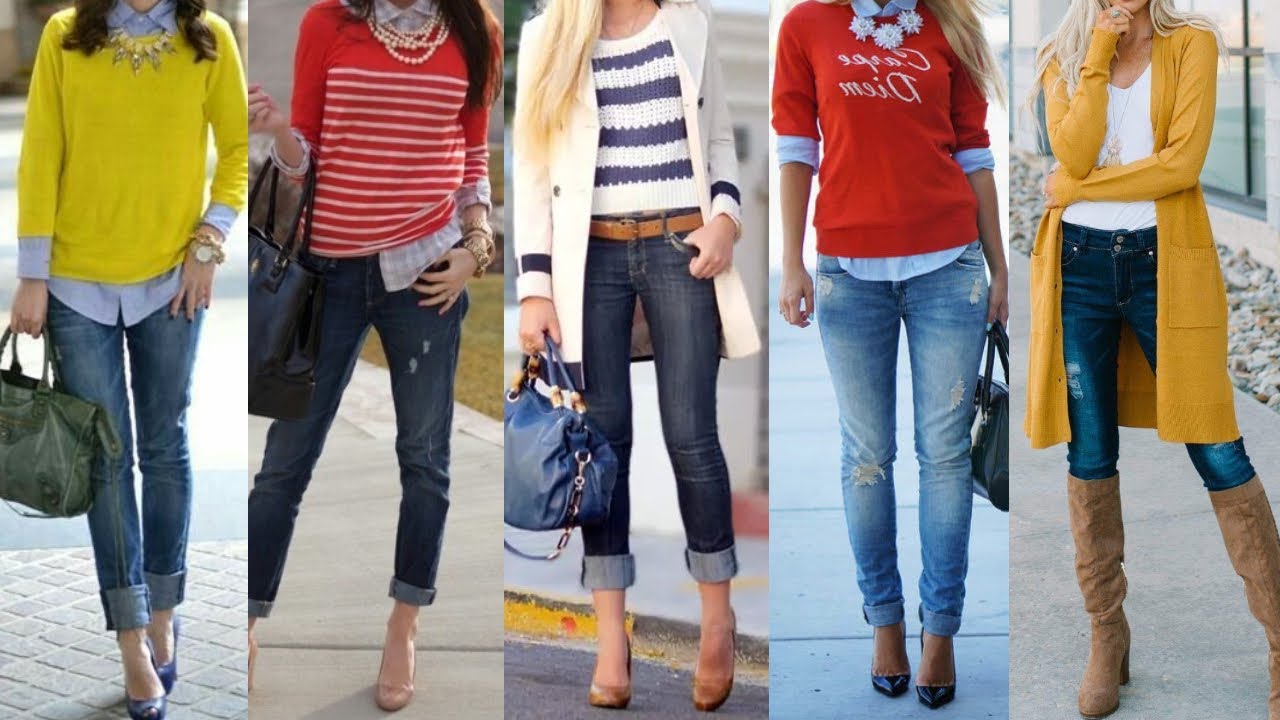 COMBINA JEANS SUETERS Y BLUSAS y MIRA que RESULTADOS mas ELEGANTES SENCILLOS FINOS Y CASUALES LOOKS