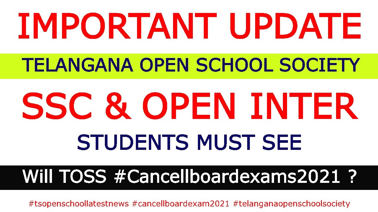 Will TS Open School #cancellboardexam2021 |Assignment, HallTicket2021,Telangana Open School Latest