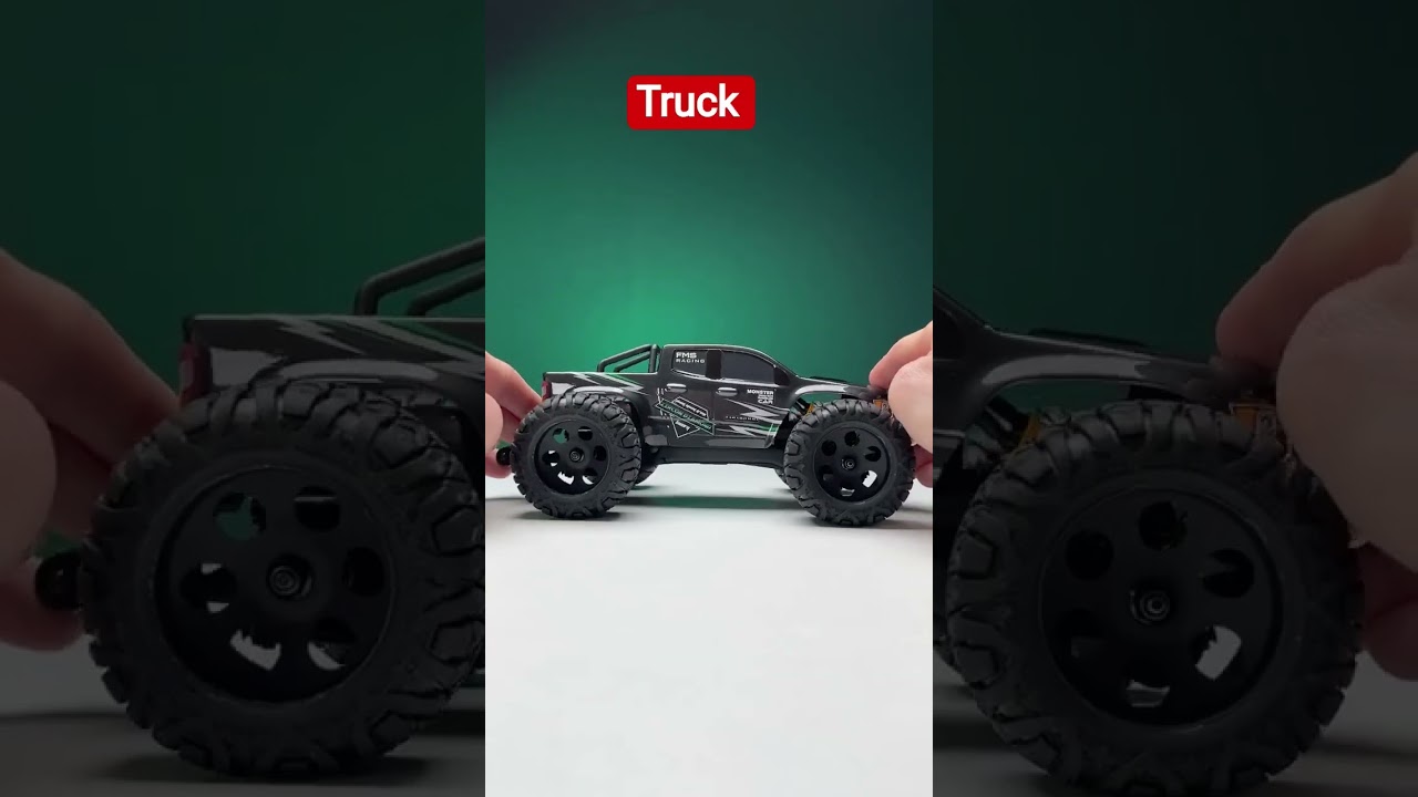 FMS 1/24 FMT24 Chevrolet Colorado Monster Truck RTR, a remote-controlled (RC) monster truck #short