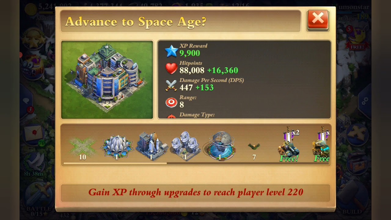 Dominations when to move on to the next Age
