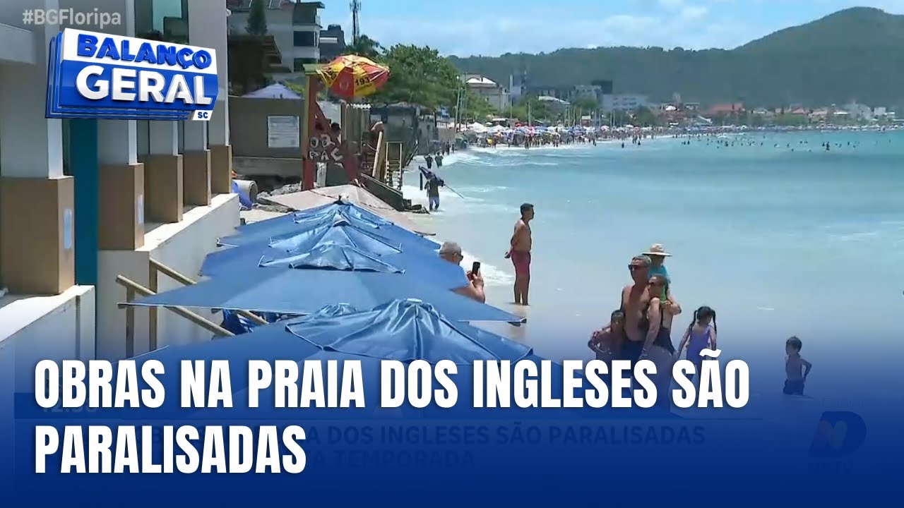 Recuperação da Praia dos Ingleses é interrompida na alta temporada