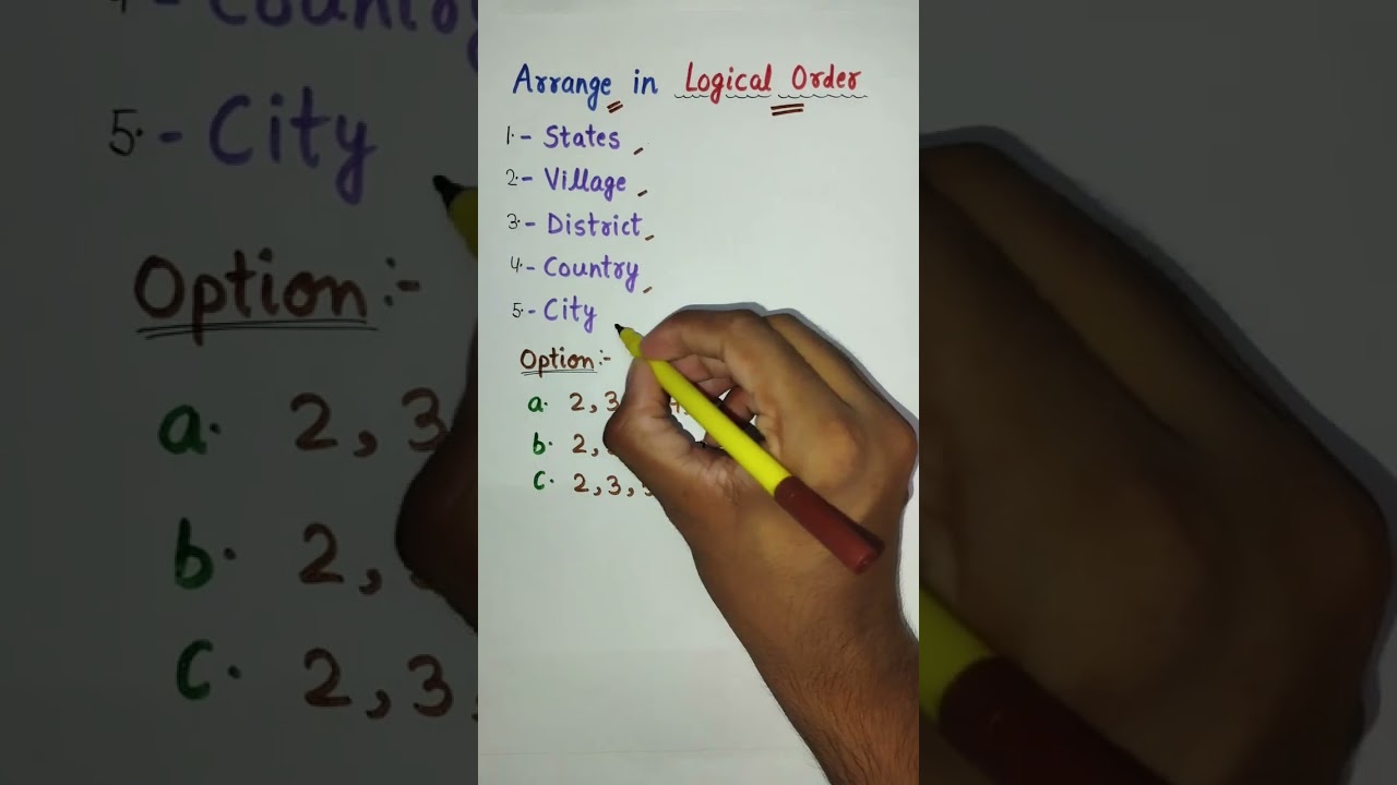 Arrange in Logical Order | Geo Sarthi #shorts #viral