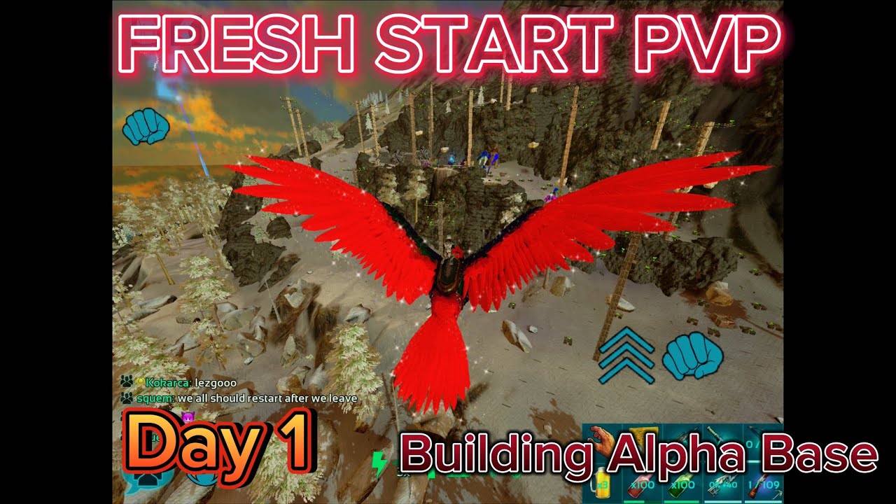 Ark Mobile | Fresh Start Pvp | Building Alpha Base Whit @lazygamergirl4564  | Op Dinos