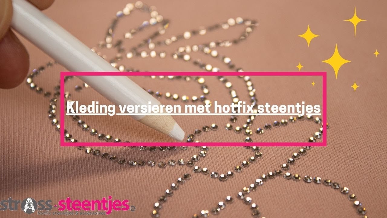 Kleding versieren hotfix-steentjes - TUTORIAL- Strass-steentjes.nl