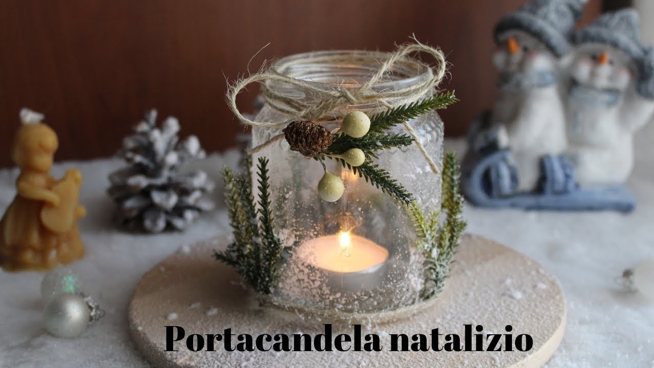 🎄Tutorial decorazioni di Natale fai da te - portacandela natalizia -Tutorial Christmas decoration🎄