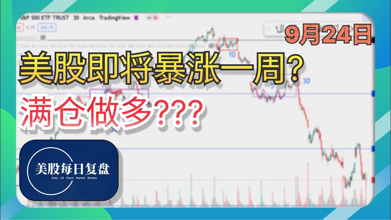 美股大盘分析 | 美股即将暴涨一周?满仓做多???【9月24日】