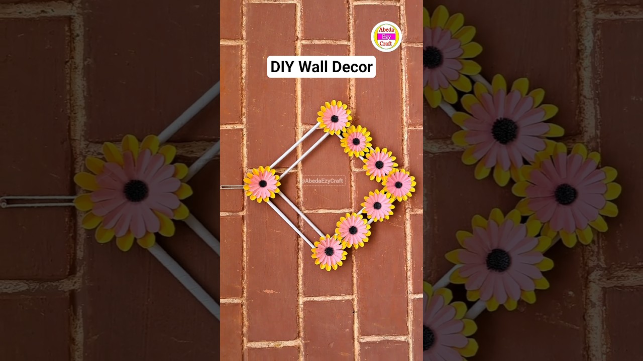 Beautiful Paper Flower Wall Hanging Idea | DIY Wall Hanging 