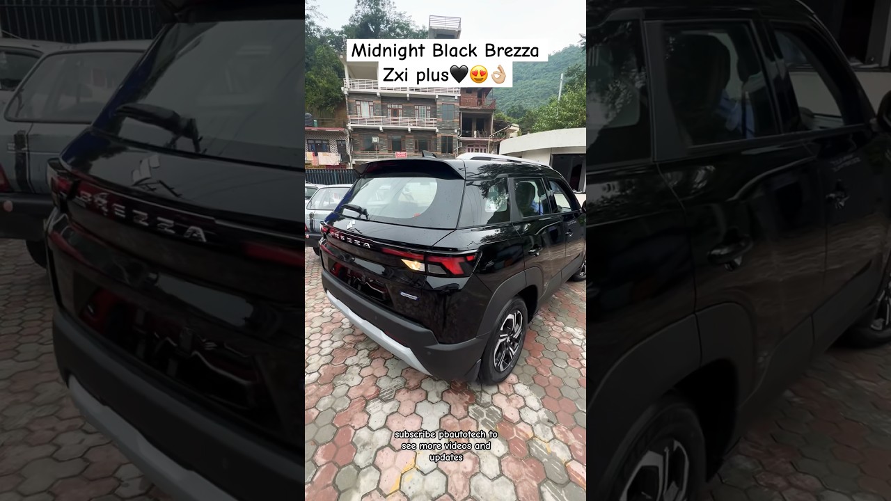 Midnight Black Brezza Zxi plus🖤😍👌🏼@PBautotech #shorts #brezza #midnight #black #suzuki