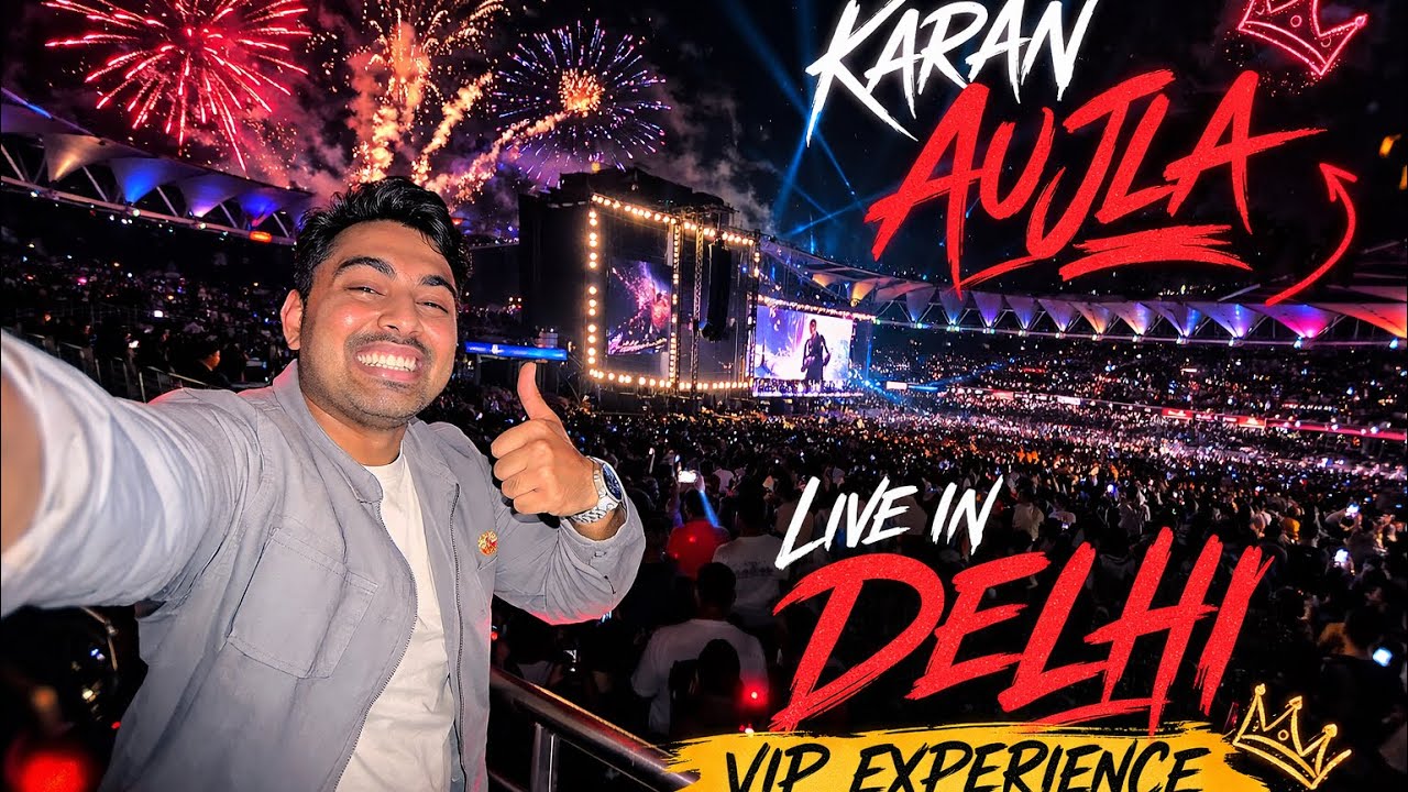 I Got VIP Seats at Karan Aujla’s Delhi Concert 🤯 | Drone Show & Fireworks Madness