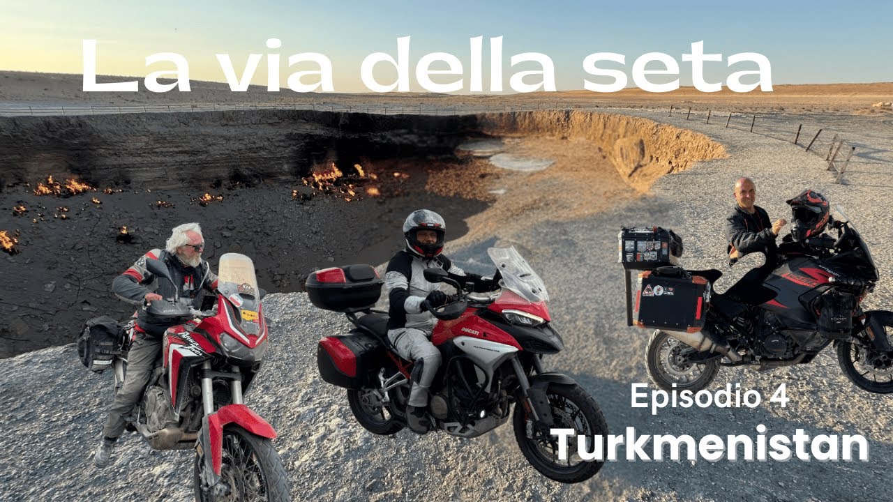 Turkmenistan DARWAZA Porta dell’inferno via della seta con @77roads_viaggiinmoto